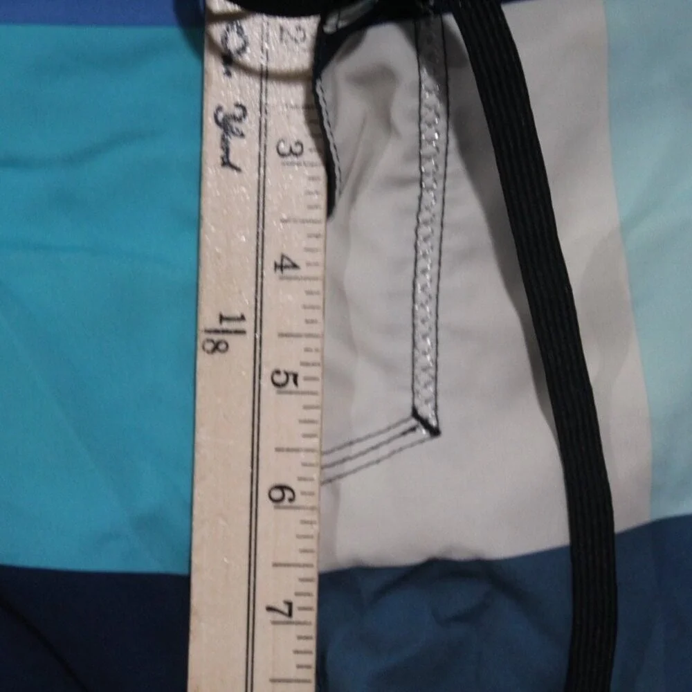 Hurley Men Blue Trunks Colorblock Board Shorts Size 28